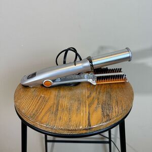 InStyler Rotating Hair Straightening Curling Hot Iron 1 1/4" IS1001 Tested Works